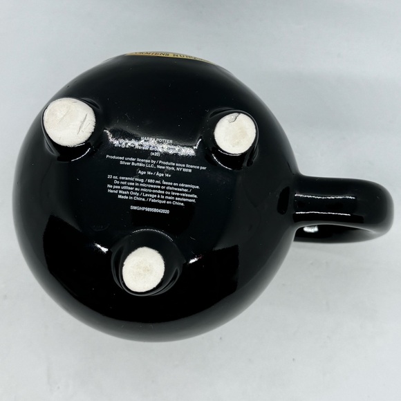 Silver Buffalo Black Jumbo Harry Potter Ceramic "Hogwarts" Cauldron Mug - Picture 8 of 9
